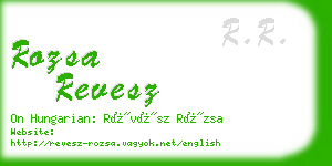 rozsa revesz business card